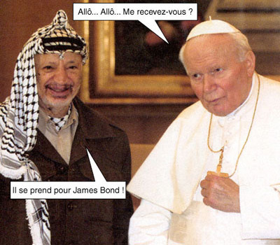 arafate et pape jean paul 2